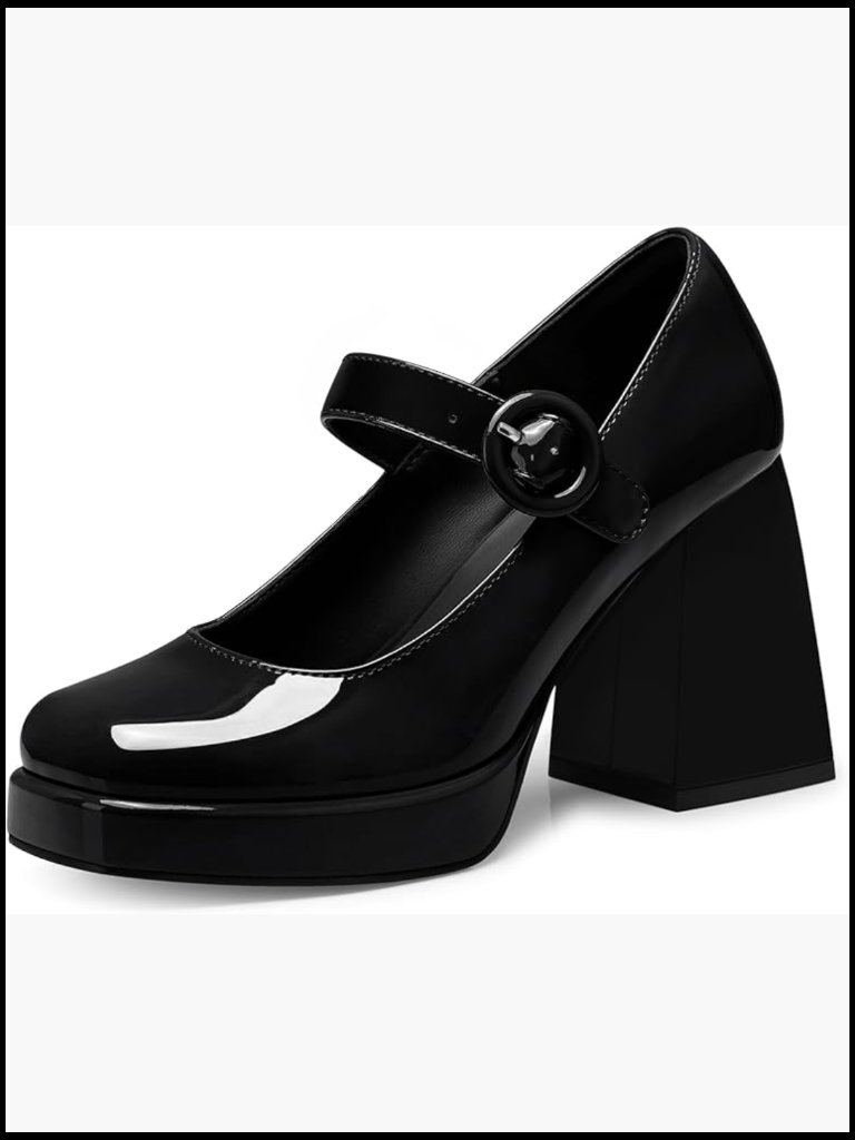 Women's Chunky Heel Mary Jane Pumps Elegant Work Prom Shoes Block Heel Platform